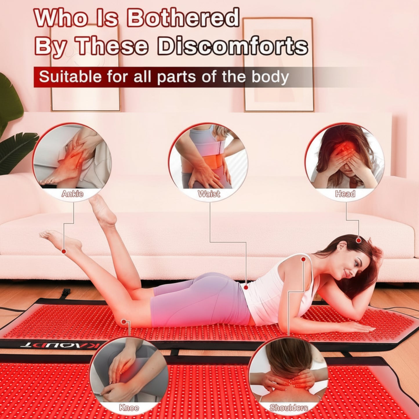 71''X 33'' Red Light Therapy Mat for Full Body Pain Relief, FSA&HSA Eligible Infrared Light Therapy Blanket for Home Use