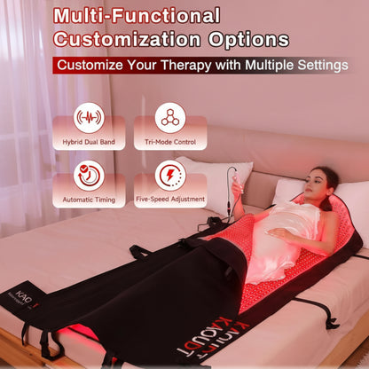71''X 33'' Red Light Therapy Mat for Full Body Pain Relief, FSA&HSA Eligible Infrared Light Therapy Blanket for Home Use